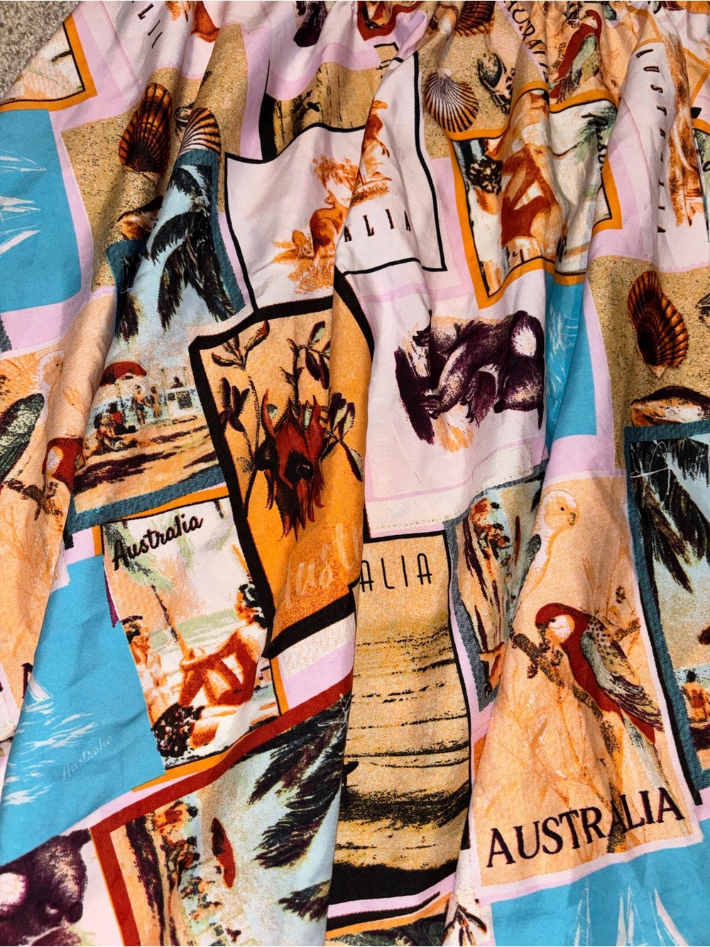Postcard Print Maxi Skirt - Multicolor - image 7